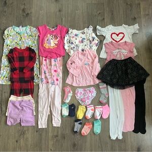 Girls Bundle of Colorful Clothing 30 Pieces- 24/ 2T